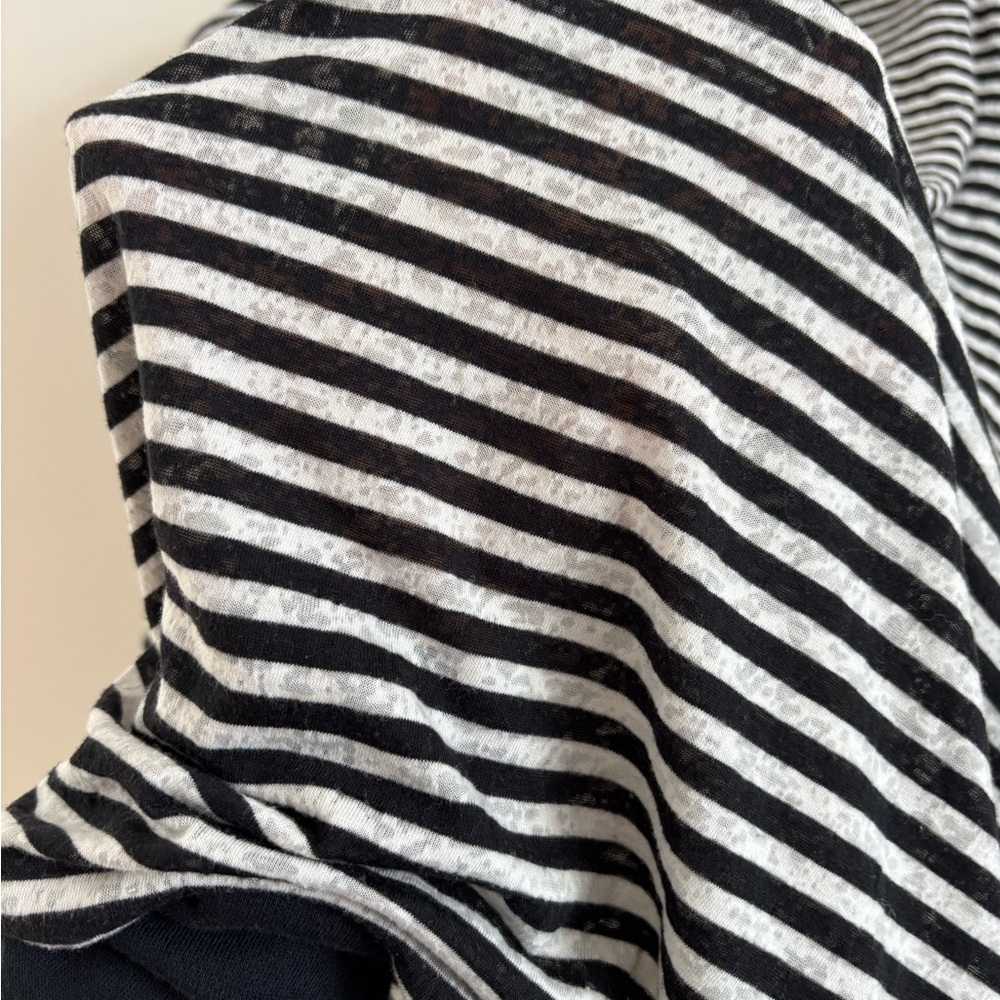 All Saints Black and White Striped Long Sleeve Top|Loose Fit|The Rita|Size Small - Picture 9 of 9